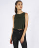 TWISTED CROP MUSCLE - OLIVE