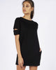 CUT OUT TEE DRESS - BLACK