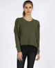 DISTRESSED SWEATER - OLIVE