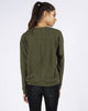 DISTRESSED SWEATER - OLIVE