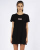BOX LOGO TEE DRESS - BLACK