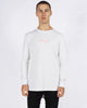 ROSE BOX LOGO LONG SLEEVE TEE - WHITE/PINK