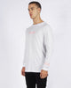 ROSE BOX LOGO LONG SLEEVE TEE - WHITE/PINK