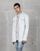 DESTROYED DENIM SHIRT - LIGHT BLUE