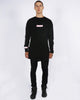 ROSE BOX LOGO LONG SLEEVE TEE - BLACK/PINK