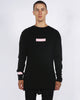 ROSE BOX LOGO LONG SLEEVE TEE - BLACK/PINK