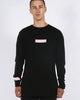 ROSE BOX LOGO LONG SLEEVE TEE - BLACK/PINK