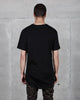SCOOP STRIPE TEE - BLACK/OLIVE