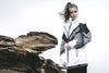 TRI COLOUR RUNNER JACKET - WHITE/BLACK