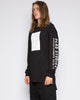 NAVIGATION DROPPED LONG SLEEVE TEE - BLACK