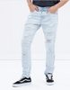 003 TRASHED JEAN- BLEACH