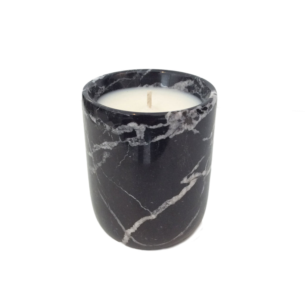 Black Marble Candle - Vanilla