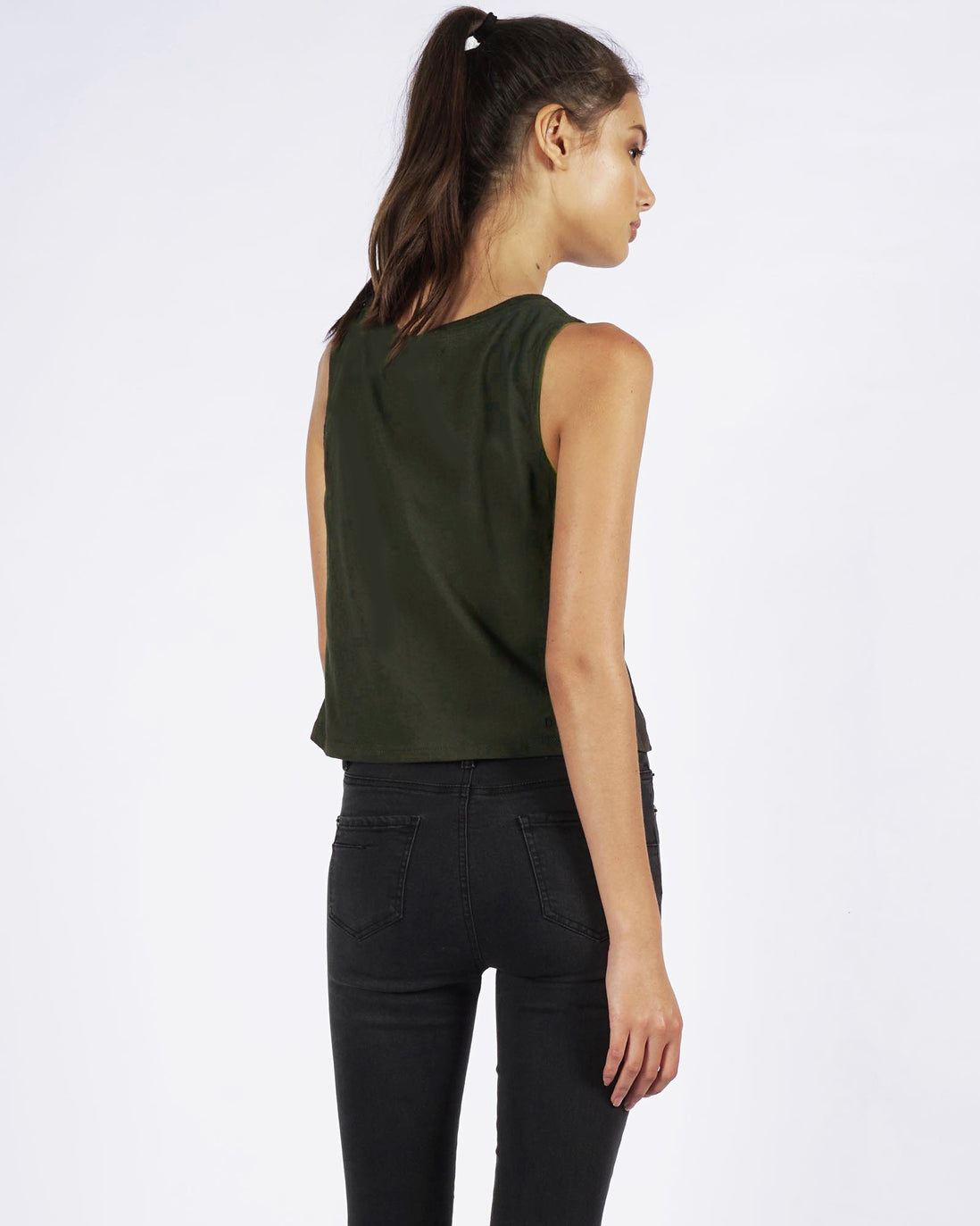 TWISTED CROP MUSCLE - OLIVE