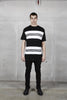 SCOOP STRIPE TEE - BLACK/WHITE