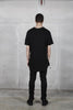 SCOOP STRIPE TEE - BLACK/WHITE