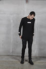 ROSE BOX LOGO LONG SLEEVE TEE -  BLACK/PINK