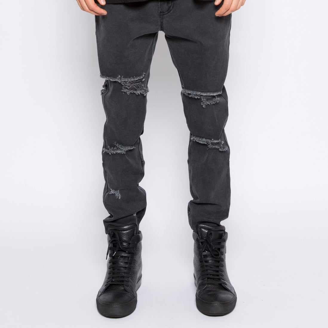 002 DESTROY JEAN- STONE BLACK