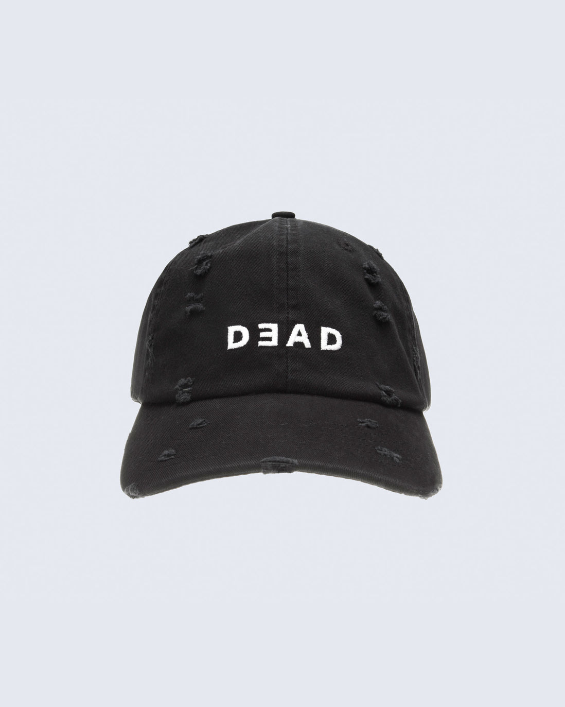 DISTRESSED STRAP BACK- BLACK