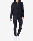 TEAM ZIP HOOD - BLACK