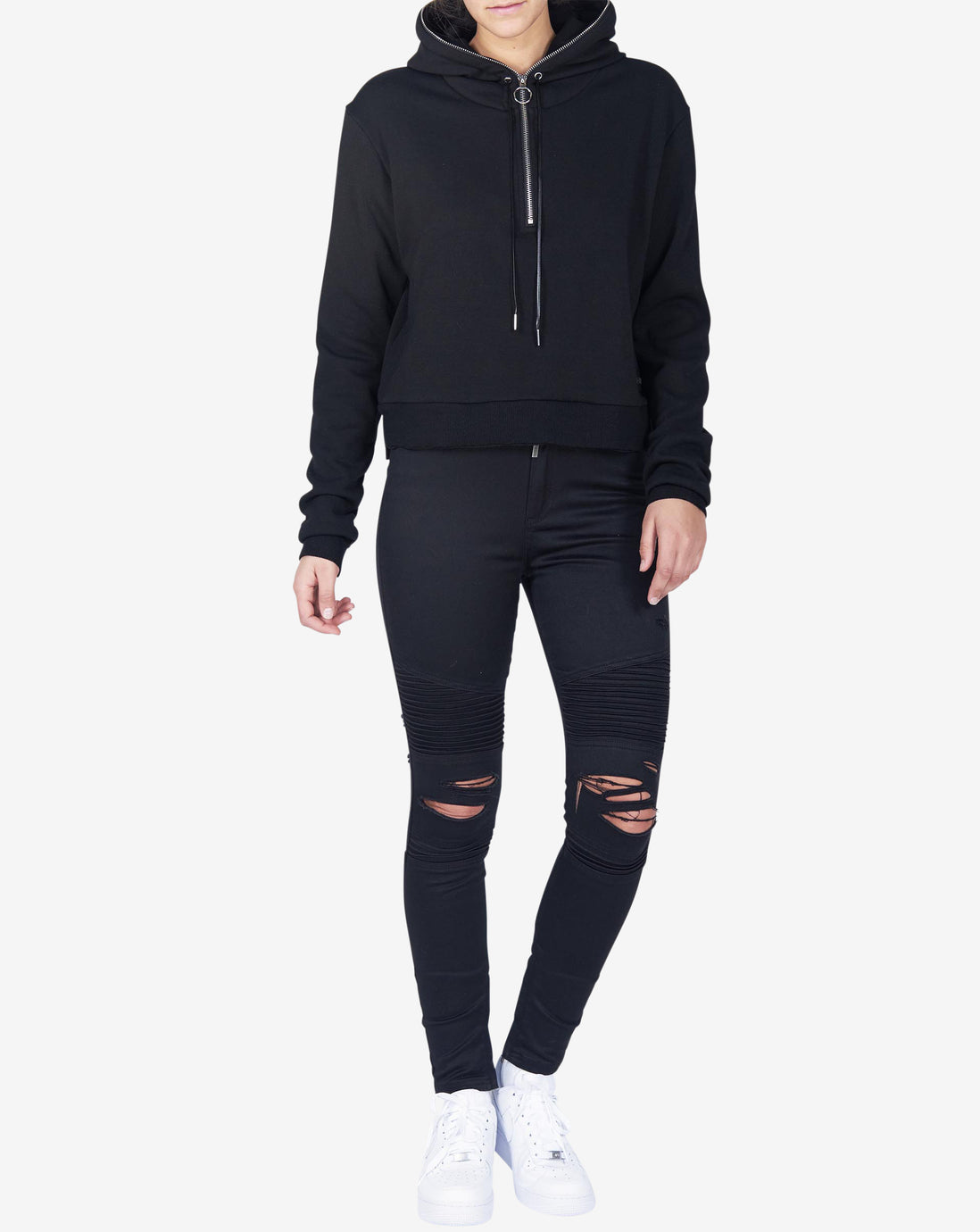 TEAM ZIP HOOD - BLACK