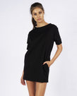 CUT OUT TEE DRESS - BLACK