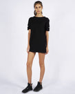 CUT OUT TEE DRESS - BLACK