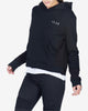 TRIPLE LAYER CROP HOODIE - BLACK