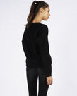 DISTRESSED SWEATER - BLACK