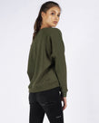 DISTRESSED SWEATER - OLIVE