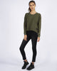 DISTRESSED SWEATER - OLIVE
