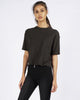 CHLOE POCKET TEE CROP - OLIVE