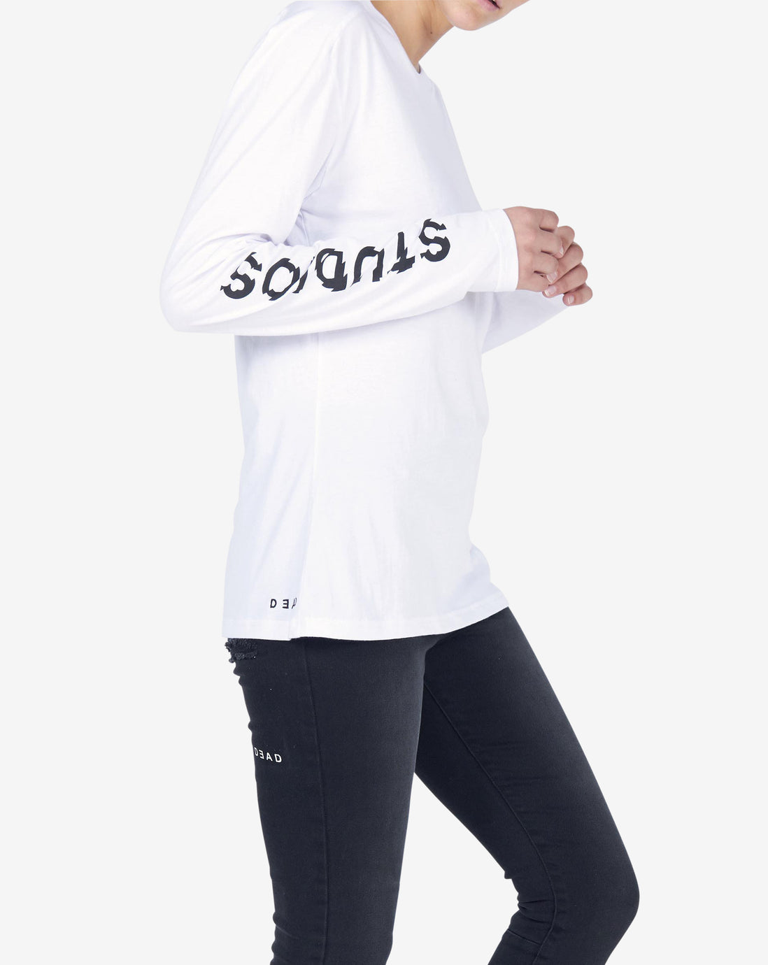 DISTORT MINDS L/S WHITE