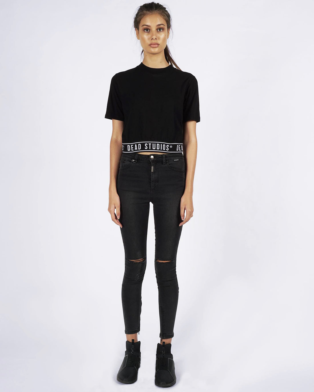 EDDIE BAND TEE - BLACK