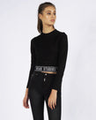 BAND LONGSLEEVE CROP - BLACK