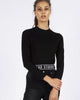 BAND LONGSLEEVE CROP - BLACK
