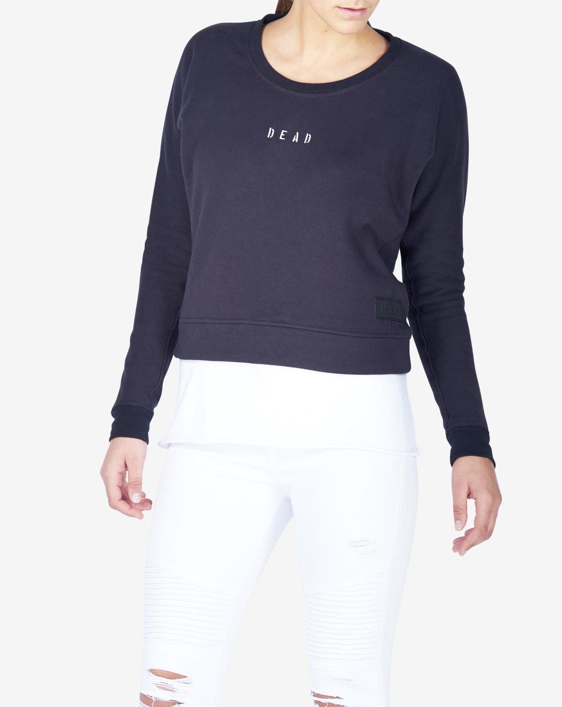 MERCY TAIL SWEATER - NAVY