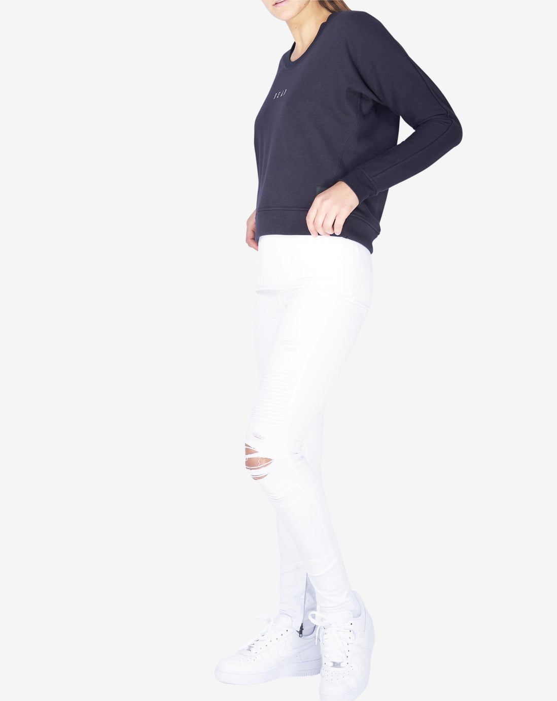 MERCY TAIL SWEATER - NAVY