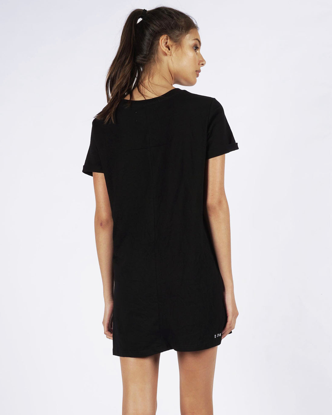 BOX LOGO TEE DRESS - BLACK
