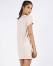 BOX LOGO TEE DRESS - ROSE QUARTZ