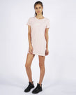 BOX LOGO TEE DRESS - ROSE QUARTZ