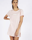 BOX LOGO TEE DRESS - ROSE QUARTZ
