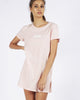 BOX LOGO TEE DRESS - ROSE QUARTZ