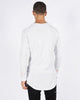 ROSE BOX LOGO LONG SLEEVE TEE - WHITE/PINK