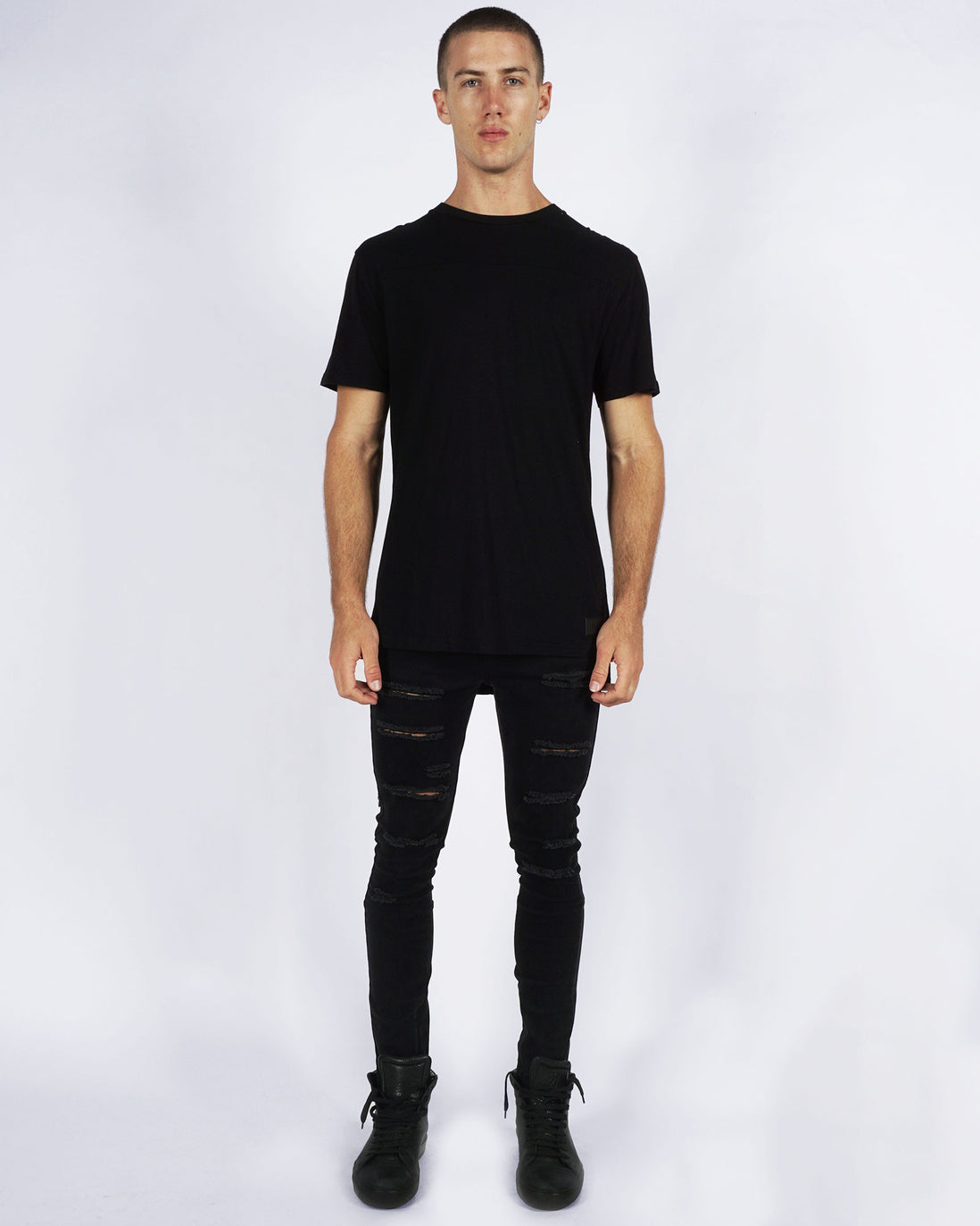 DROPPED TEE - BLACK