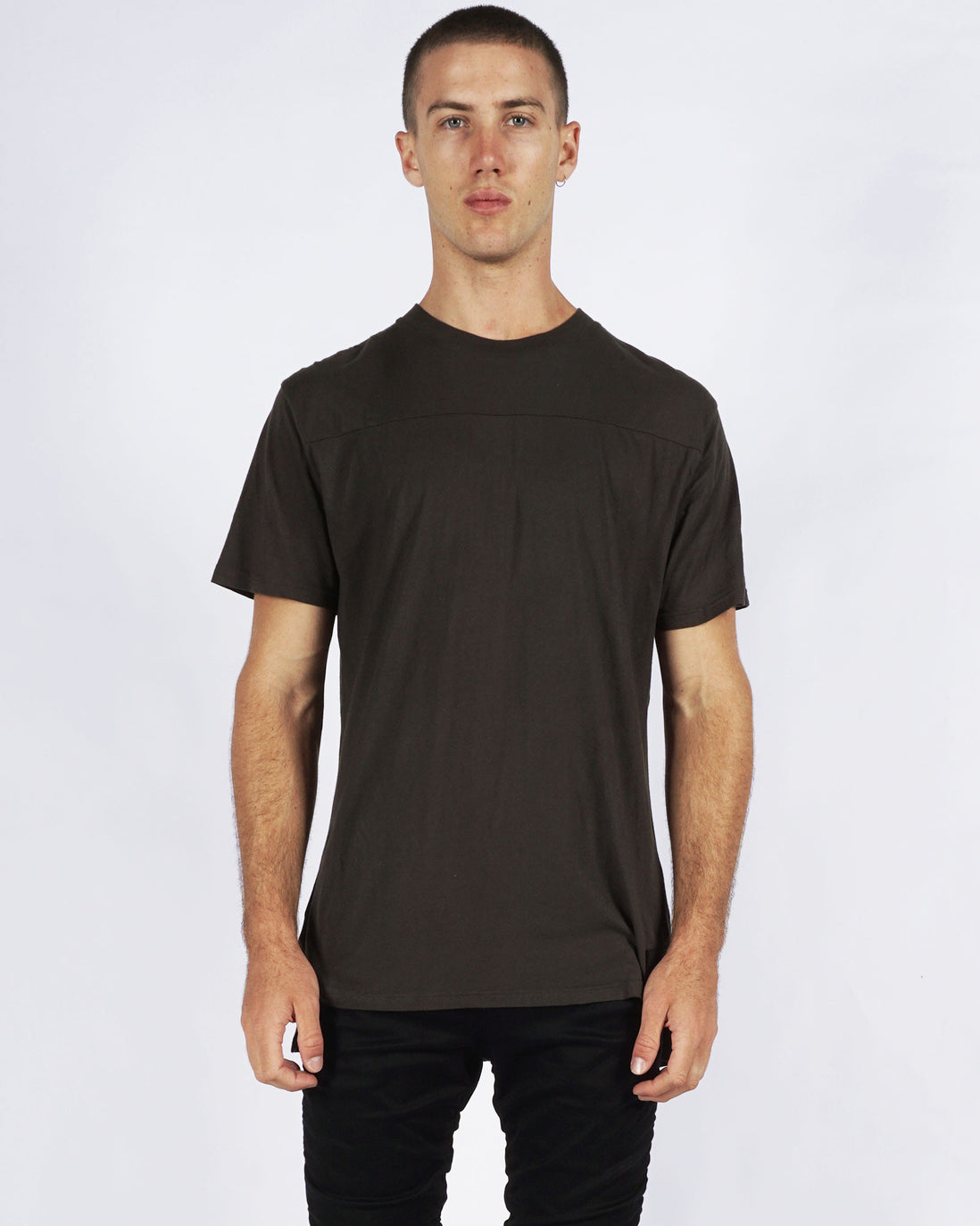 DROPPED TEE - DARK OLIVE