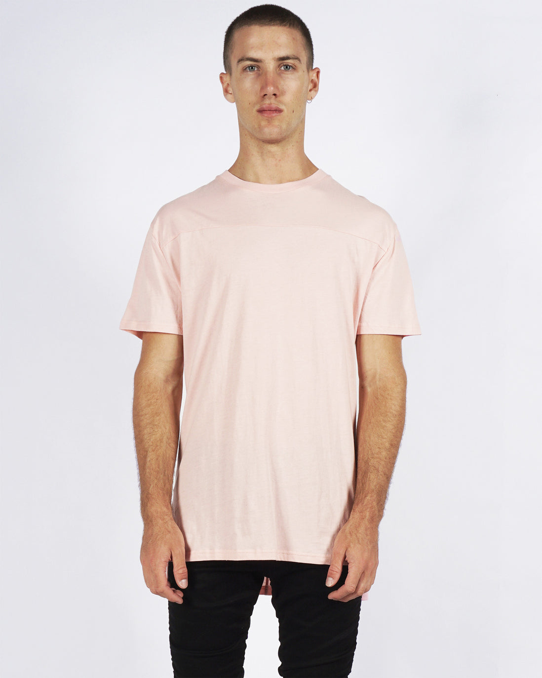 DROPPED TEE - ROSE QUARTZ