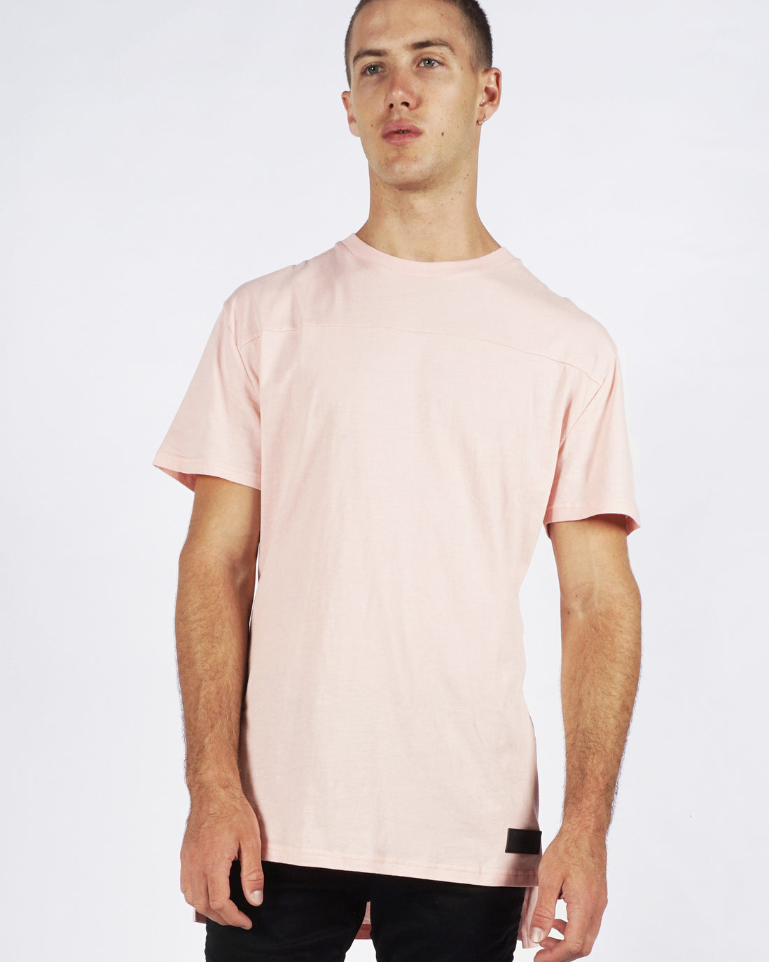 DROPPED TEE - ROSE QUARTZ