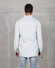 DESTROYED DENIM SHIRT - LIGHT BLUE