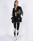 TRI COLOUR RUNNER JACKET - BLACK/OLIVE