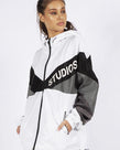TRI COLOUR RUNNER JACKET - WHITE/BLACK